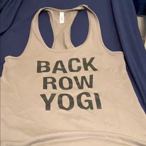 Back Row Yogi Yoga tank